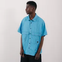 Chemise Denim Cargo Chambray Bleu