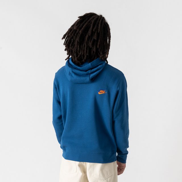 nike hoodie fta multi logo bleu