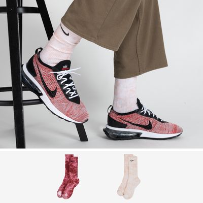 Chaussettes X2 Crew Washed Rose
