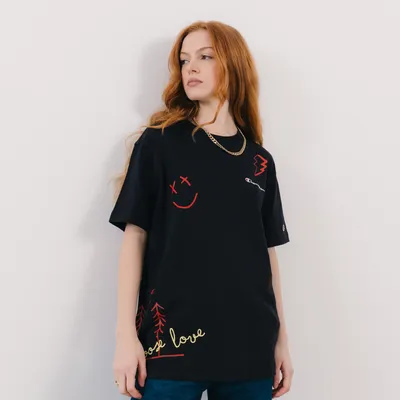 Tee Shirt Made With Love Noir/rouge