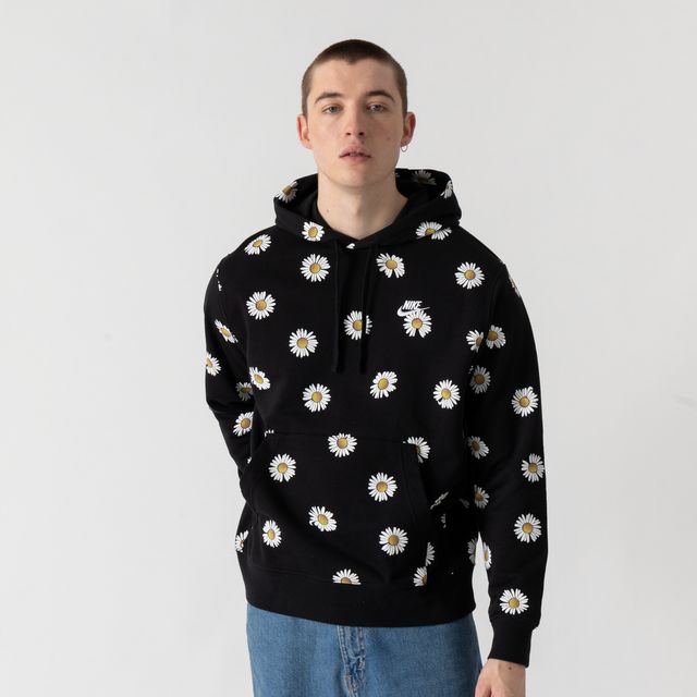 Noire Floral Hoodie- Black