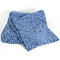 Moss Stitch Knit Throws