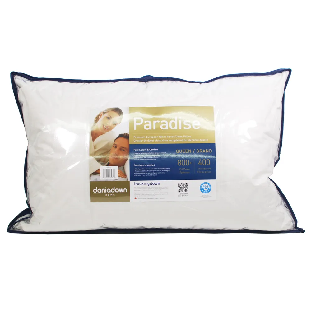 Paradise White Goose Down Pillow