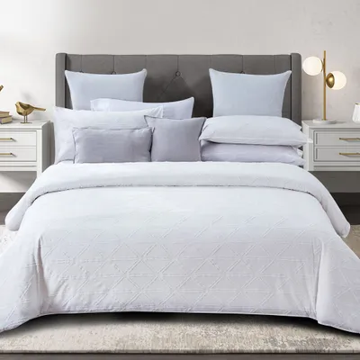 Stella White Duvet Cover Set