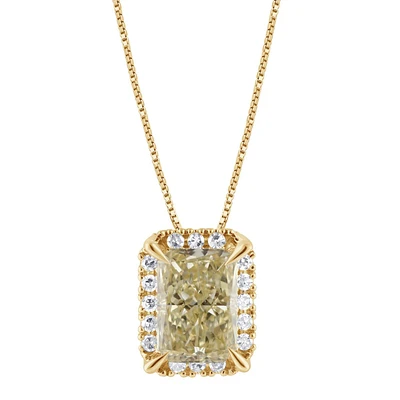 Signature EcoLove 1-3/4 CTW Fancy Yellow Lab Grown Diamond Pendant in 14KT Yellow Gold