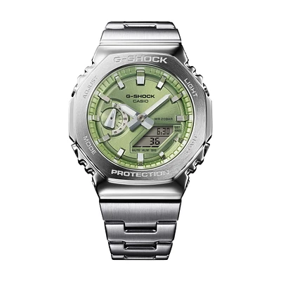 G-Shock G-Steel 49X44MM Lime Green Analog-Digital Watch. GM2110D-3A