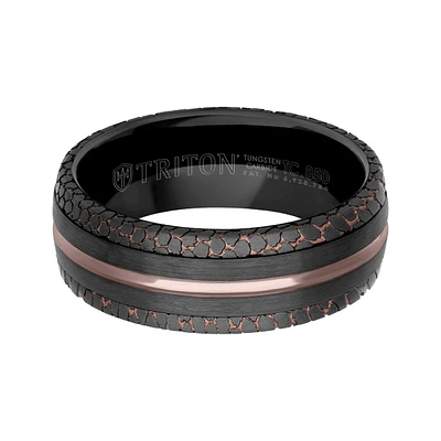 Triton 8MM Black Tungsten Wedding Band. Size 10