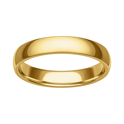 10KT Yellow Gold 4MM Comfort Fit Wedding Band. Size 7