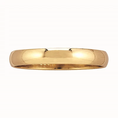 3MM Wedding Ring in 14KT Yellow Gold. Size 11