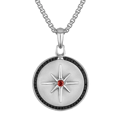 Bulova Marc Anthony Collection Sterling Silver and 1/4 CTW Diamond 26-inch Pendant