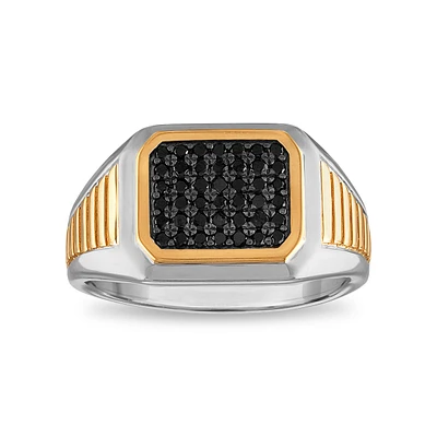 1/2 CTW Diamond Fashion Ring in Two-Tone Sterling Silver