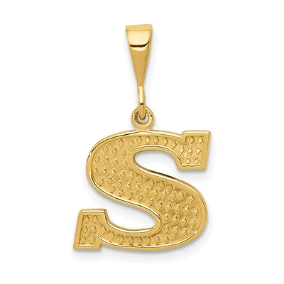 14k Initial S Charm