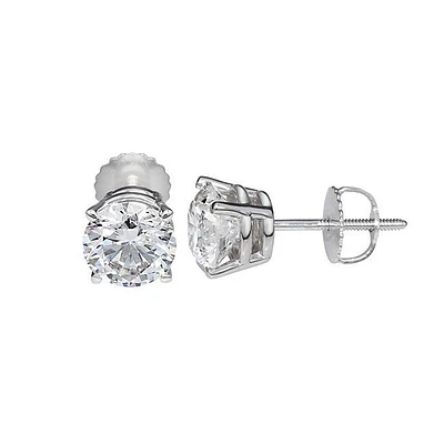 EcoLove 1/2 CTW Lab Grown Diamond Solitaire Earrings in 14KT White Gold