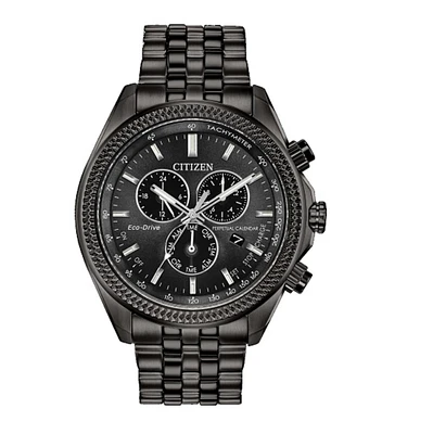 Citizen Watch with 44MM Black Round Dial and Stainless Steel Bracelet. BL5567-57E