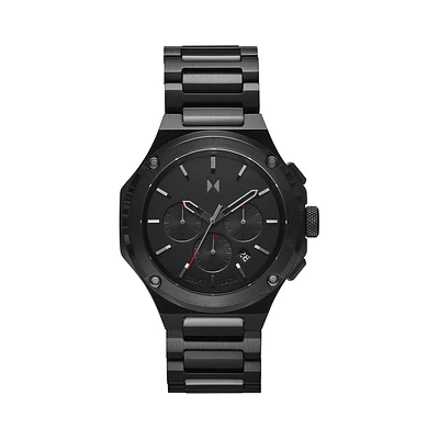 MVMT Raptor Black Stainless Steel 46MM Chronograph Watch. 28000149-D