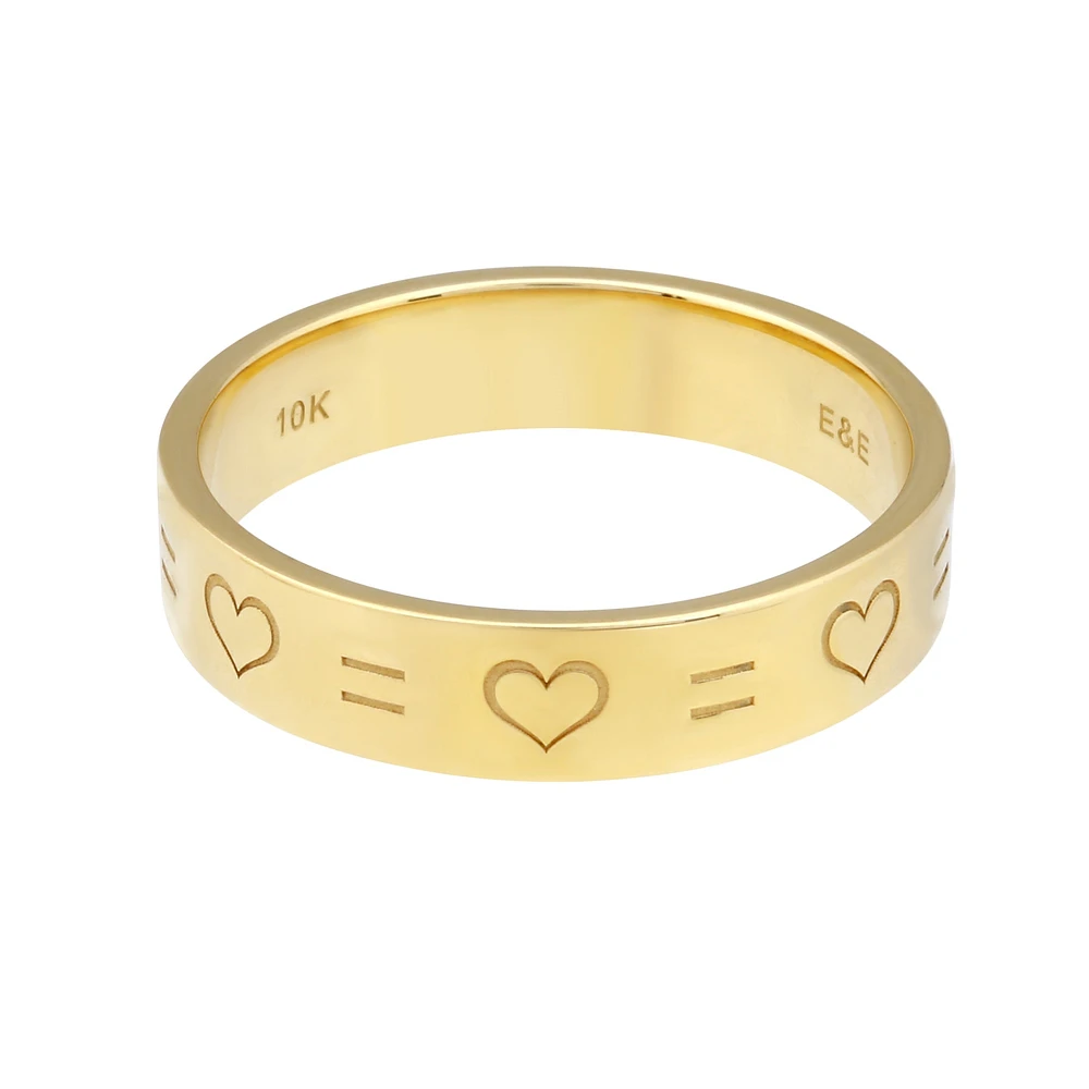 5MM Love is Love Ring in 10KT Yellow Gold; Size 7