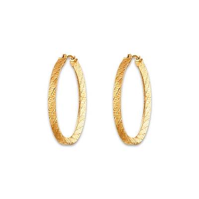 10KT Yellow Gold 30MM Hoop Earrings