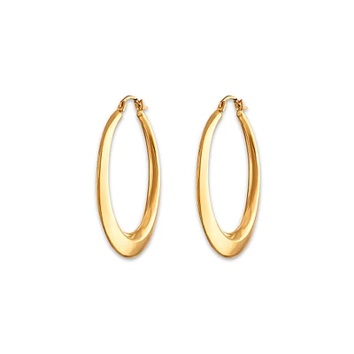 10KT Yellow Gold 30MM Hoop Earrings