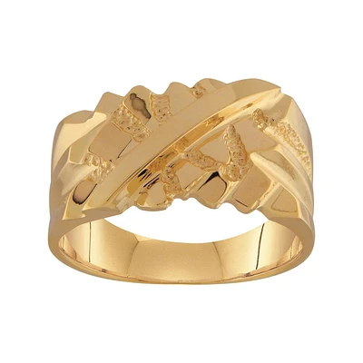 14KT Yellow Gold Nugget Ring