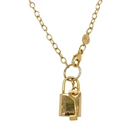 14KT Yellow Gold 18-inch Lock and Key Necklace