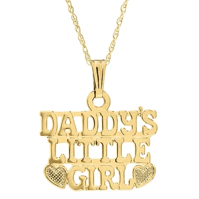 Kiddie Kraft 14KT Yellow Gold 15-inch Childrens Daddy's Little Girl Pendant