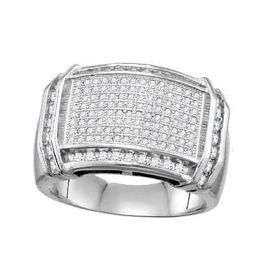 Luxe Layers Sterling Silver Cubic Zirconia Ring. Size 10