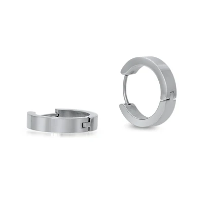 Stainless Steel 4X14MM Huggie Earrings