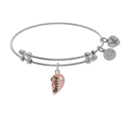 Rose-tone Base Metal Bangle Daughter Bracelet