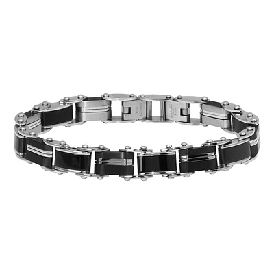 Black Stainless Steel 8.25-inch Bracelet