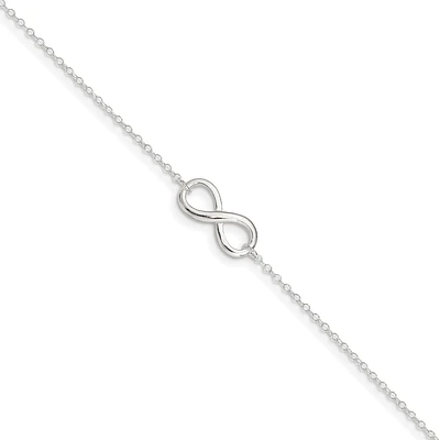 Sterling Silver 10-inch Infinity Anklet