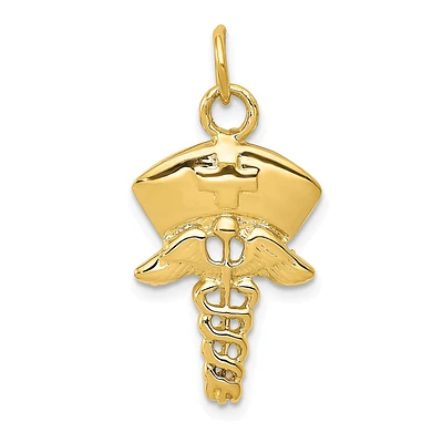 14k Nurse Symbol Charm