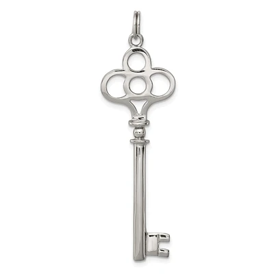 Sterling Silver 52X16MM Key Pendant. Chain Not Included