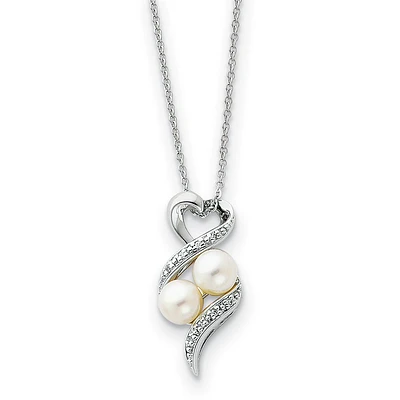 Sterling Silver 2 P's In A Pod Motherhood & Friendship 18in Necklace Sterling Silver 2 P's In A Pod Motherhood & Friendship 18in Necklace