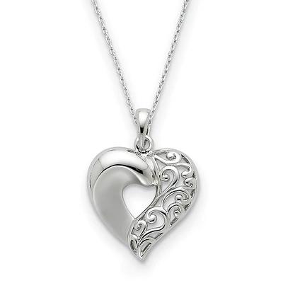 Sterling Silver Close To My Heart 18IN Pendant