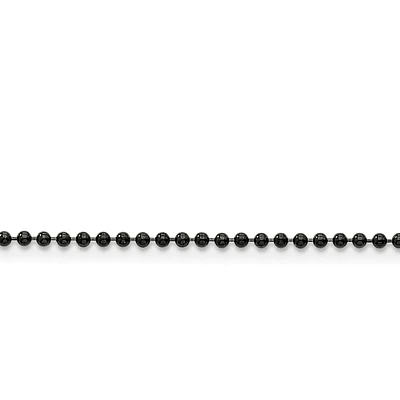 Stainless Steel 2.0mm IP Black-plated 18in Ball Chain