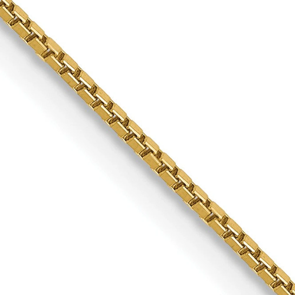 14KT Yellow Gold 18-inch 0.9MM Box Pendant Chain