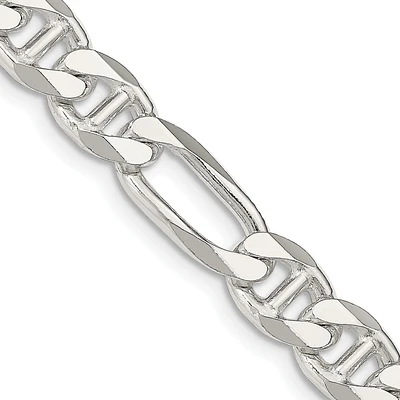 Sterling Silver 24-inch 7.75MM Figaro Anchor Link Chain