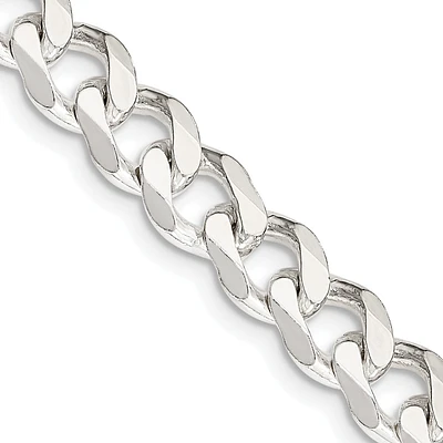 Sterling Silver 24-inch 7.5MM Curb Chain