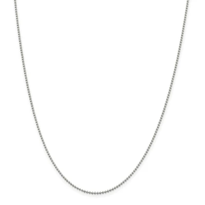 Sterling Silver 24-inch 1.5MM Beaded Chain