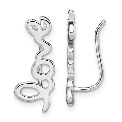 Love Climber Earrings in Sterling Silver