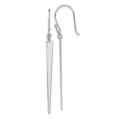 Sterling Silver 56X3MM Drop & Dangle Spike Earrings