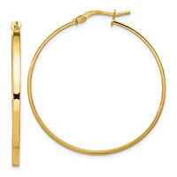 14KT Yellow Gold 35MM Hoop Earrings