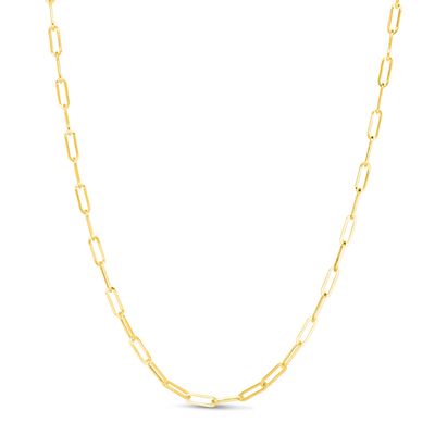 14KT Yellow Gold 18" 3.3MM Paperclip Necklace