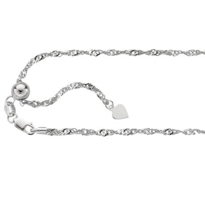 Sterling Silver 22" 1.5MM Adjustable Chain