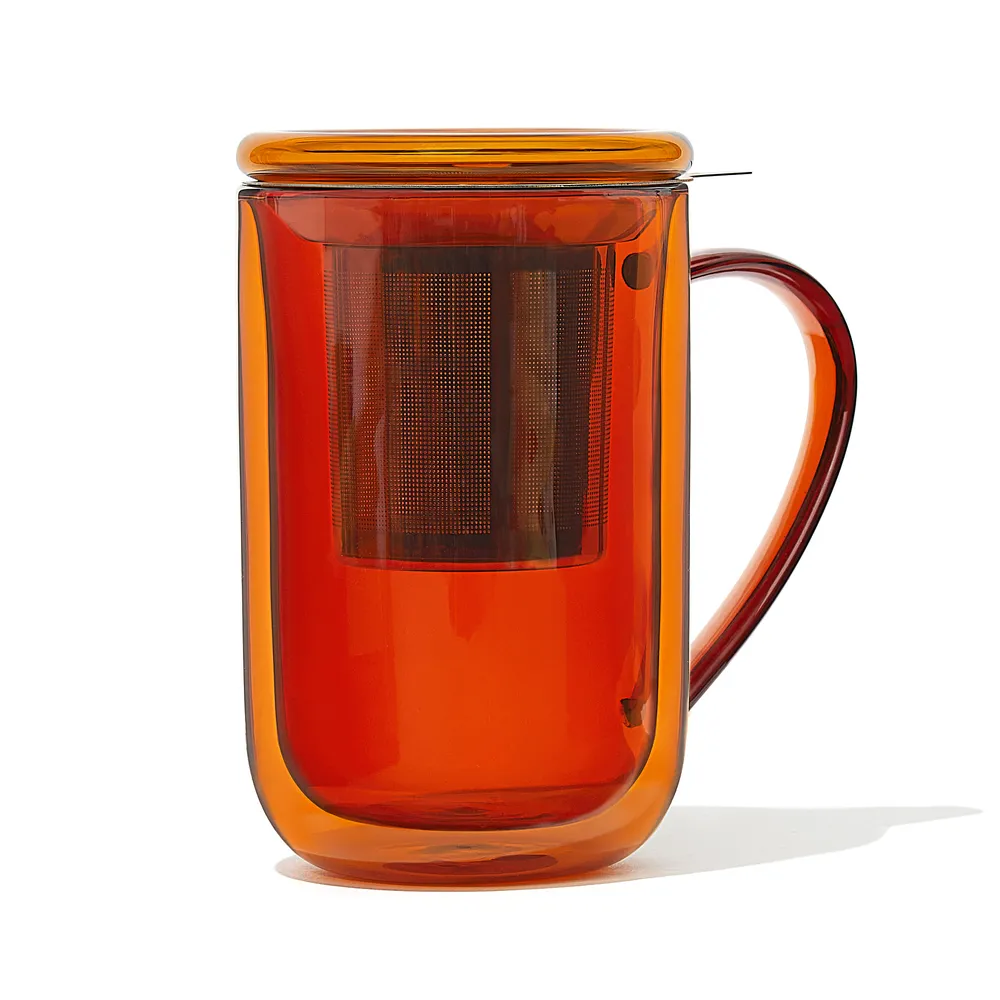 Double Walled Glass Nordic Mug with Infuser