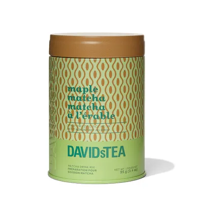 DAVIDsTEA Thé Matcha aromatisé Boîte à motif de thé Matcha à l'érable