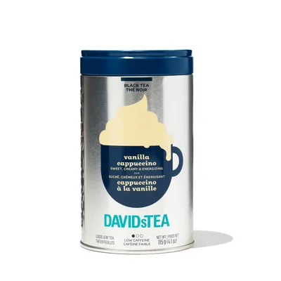 DAVIDsTEA Thé Noir Boîte à motif de thé Cappuccino à la vanille