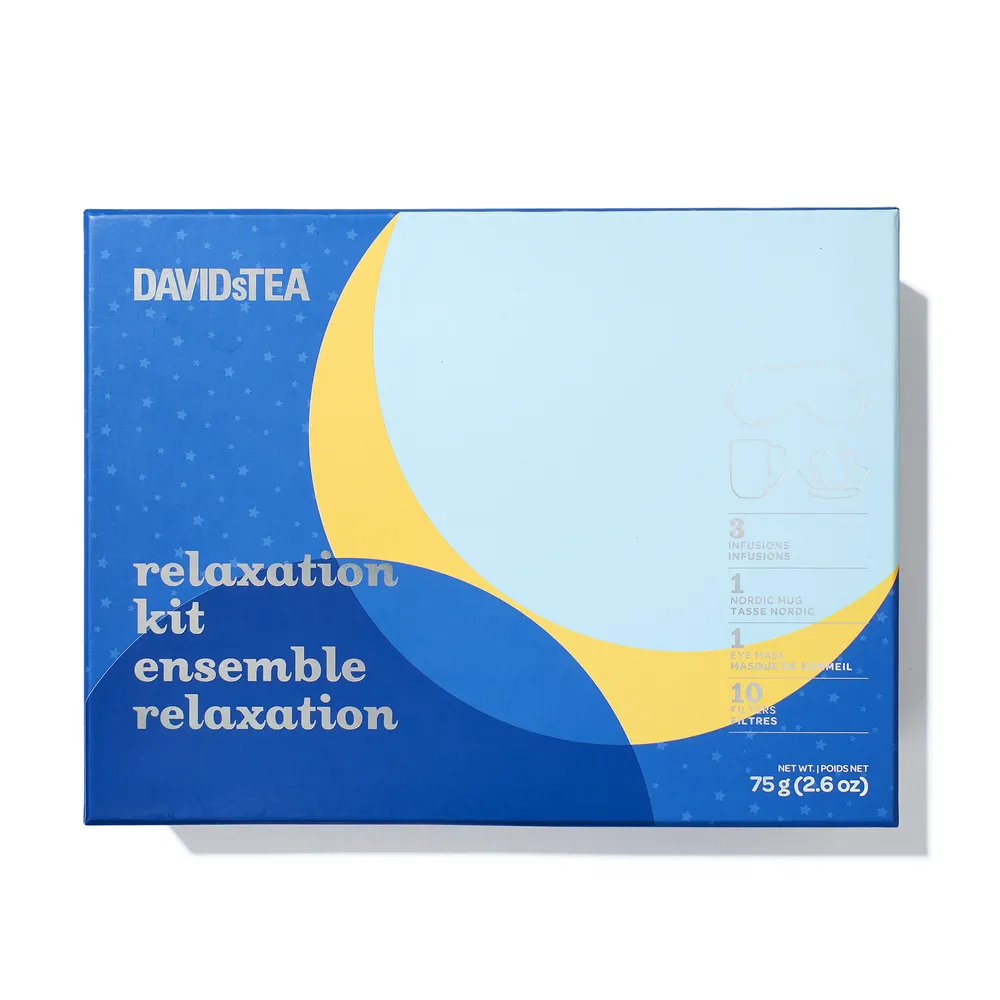 DAVIDsTEA Kit de relaxation, coffret cadeau avec 3 infusions de