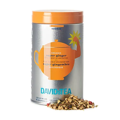 DAVIDsTEA Thé Rooibos Boîte iconique de thé Super gingembre biologique