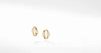 Stax Chain Link Huggie Hoop Earrings in 18K Yellow Gold with Pavé Diamonds